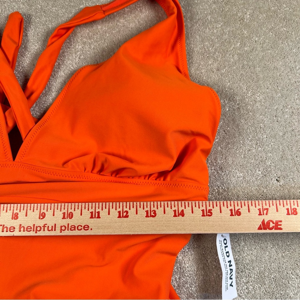 Old‎ Navy One Piece Swimsuit Orange Cross Back NWT Women's XL - Picture 8 of 11